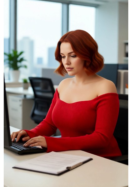 Kadın Triko Carmen Yaka Kazak Fitted Kalıp Fitilli Dokuma Uzun Reglan Kol Şık Bodycone Tasarım fırsatları