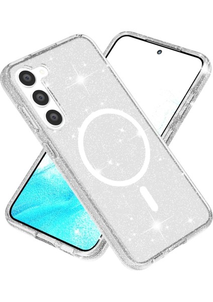 Newface Samsung Galaxy S23 Kılıf Glow Magsafe Kapak - Şeffaf