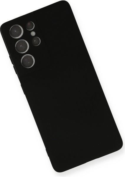 Newface Samsung Galaxy S21 Ultra Kılıf Nano Içi Kadife Silikon - Siyah modelleri