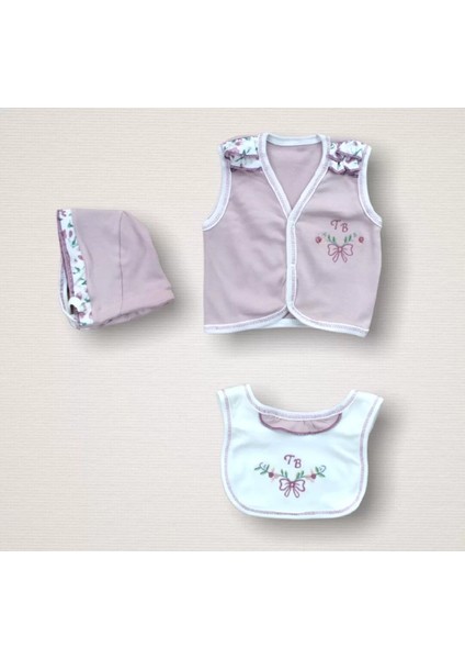 Bahar Çiçekleri Nakışlı 10LU Zıbın Takımı Hastane Çıkışı Gül Kurusu fırsatları