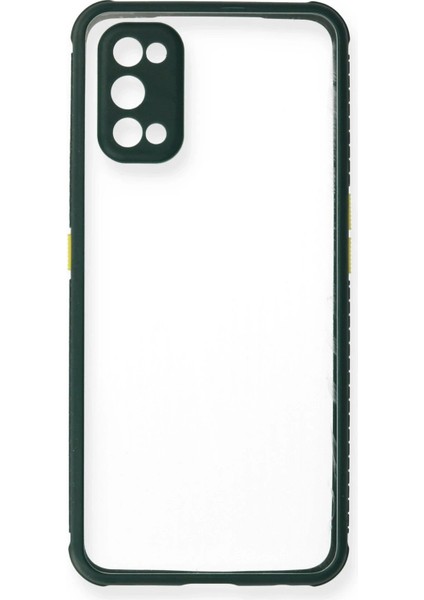 Newface Realme 7 Pro Kılıf Miami Şeffaf Silikon - Koyu Yeşil fiyatları