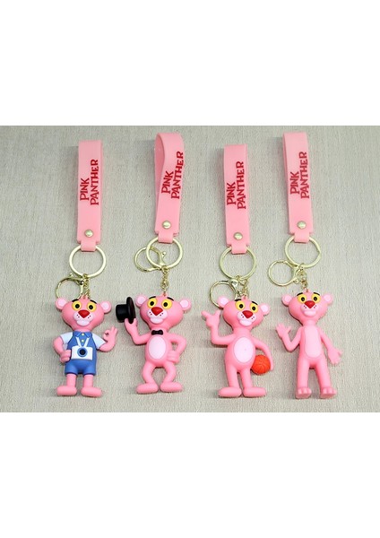 Pembe Panter Silikon Anahtarlık ALK4271 - Lisinya