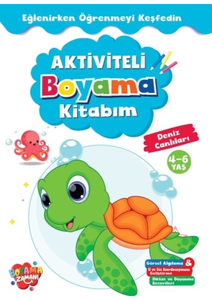 Aktiviteli Boyama Kitabı Deniz Canlıları