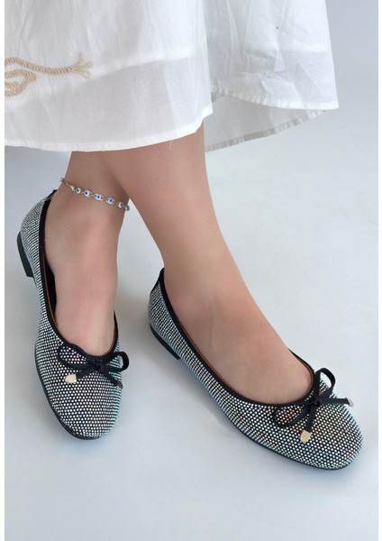 Potte Siyah Saten Babet Ayakkabı - Lisinya fiyatları