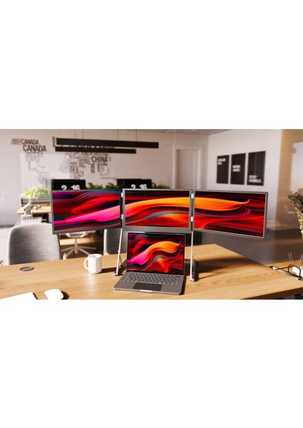 15.6″ Taşınabilir Üçlü Monitör (Stantlı) fırsatları