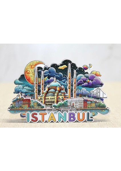 Ahşap Istanbul Temalı Magnet ALK4599 - Lisinya