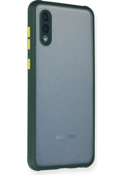 Newface Samsung Galaxy A02 Kılıf Miami Şeffaf Silikon - Koyu Yeşil fiyatları