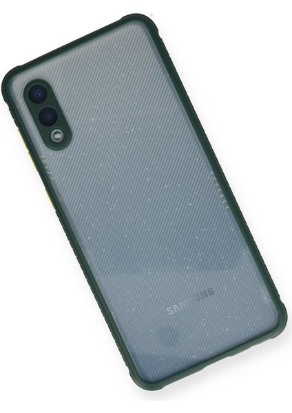Newface Samsung Galaxy A02 Kılıf Miami Şeffaf Silikon - Koyu Yeşil modelleri