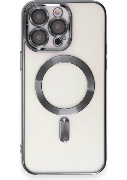 Newface iPhone 15 Pro Max Kılıf Kross Magneticsafe Kapak - Titan Gri