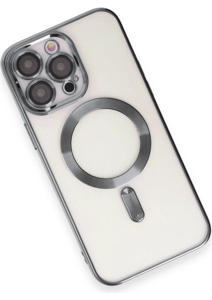 Newface iPhone 15 Pro Max Kılıf Kross Magneticsafe Kapak - Titan Gri modelleri