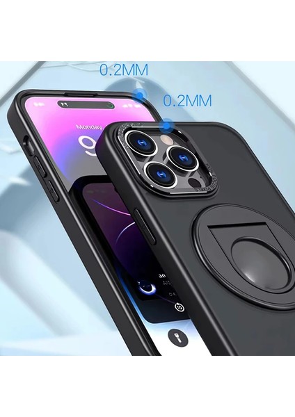 Ally iPhone 14 Pro Max Için Magsafe Uyumlu Yüzük Standlı Manyetik Silikon KILIF-(1903) modelleri