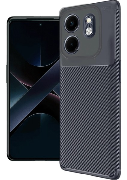 Newface Infinix Smart 9 Kılıf Auto Focus Karbon Kapak - Lacivert fiyatları