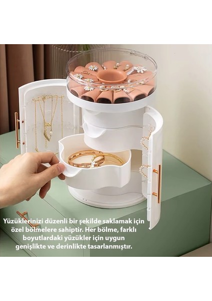 Ezere Takı-Yüzük-Küpe-Kolye ve Aksesuar Düzenleyici Mücevher Organizeri Saklama KUTUSU-(1903) modelleri