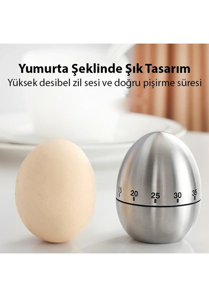 Ezere Mekanik Arama Pişirme Mutfak Zamanlayıcı Alarmı 60 Dakika Paslanmaz ÇELIK-(1903) fırsatları