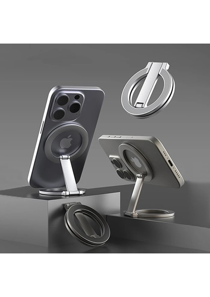 Ally SJ20 Magsafe Uyumlu Araç Içi Torpido Üstü Manyetik Telefon Tutucu ALÜMINYUM-(1903) fırsatları