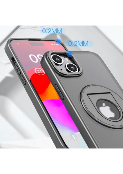 Ally iPhone 15 Için Magsafe Uyumlu Yüzük Standlı Manyetik Silikon KILIF-(1903) fiyatları