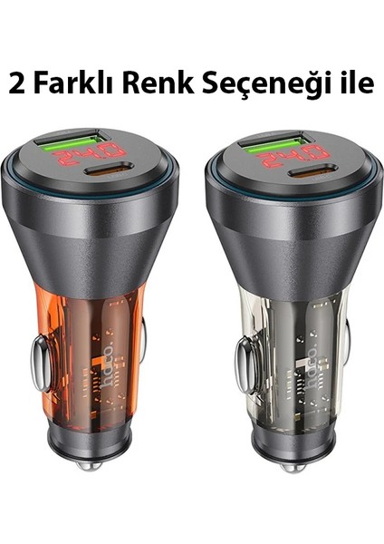 Hoco NZ12B Unimpeded PD48W USB + Type-C Araç Çakmaklık Hızlı Şarj ALETI-(1903) indirimleri