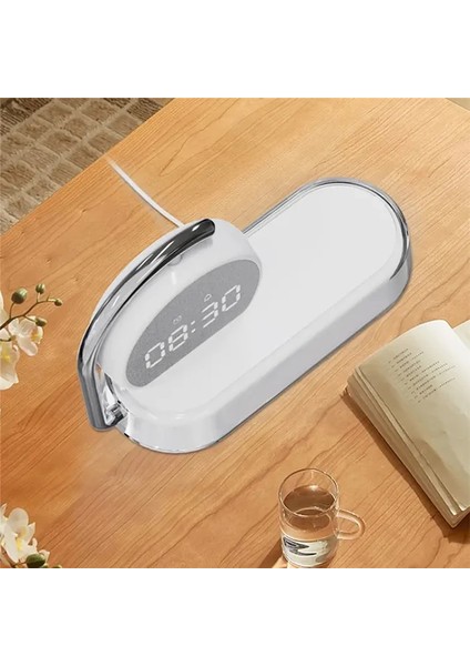 Ally K01T 15W LED Işıklı Kablosuz Şarj Cihazı Çalar SAAT-(1903) fırsatları