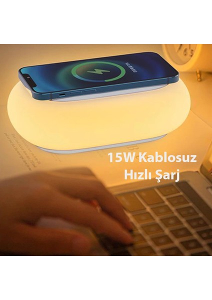 Ally K31 Kablosuz Şarj Cihazı Rgb Gece LAMBASI-(1903) modelleri