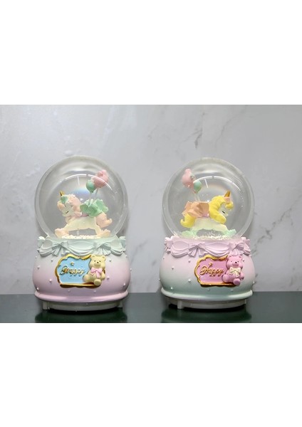 Işıklı Müzikli Kar Küresi Orta Boy ALK3045 ( Lisinya )