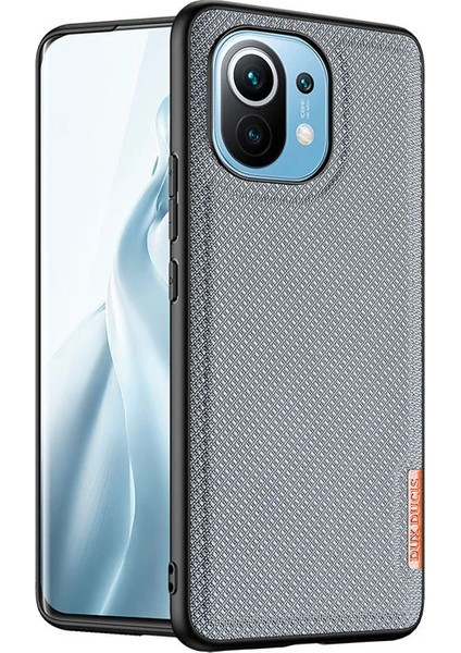Dux Ducis Fino Serisi Xiaomi Mi 11 Kılıf Premium Dokuma Silikon KILIF-(1903)