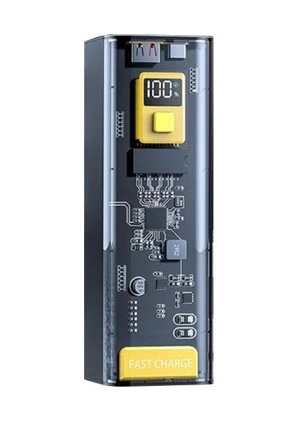 Ally 22.5W Pd 30000 Mah Transparan LED Göstergeli POWERBANK-(1903)