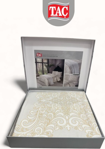 Angel Krem Pamuk Saten Çift Kişilik Nevresim Takımı modelleri