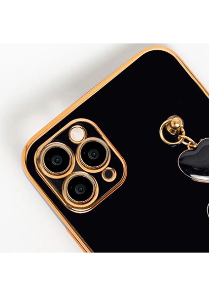 Ally iPhone 12 Pro 6.1inç Kılıf Kalp Bileklik Tutuculu Lüx Silikon Askılı KILIF-(1903) fırsatları