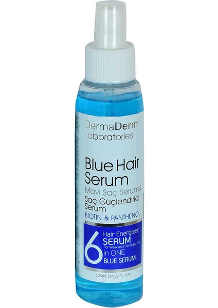 Mavi Saç Serumu Saç Güçlendirici Serum (Biotin Panthenol Vitamin E-Keratin) 125 ml
