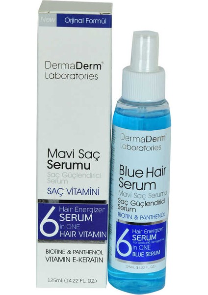 Mavi Saç Serumu Saç Güçlendirici Serum (Biotin Panthenol Vitamin E-Keratin) 125 ml fiyatları
