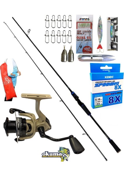 Okuma Outrax 3000 240CM 7-40GR Oslo Legend Karbon Spin Olta Takımı Seti