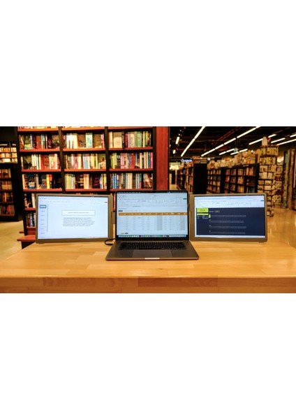 TRİMONİTÖR - 14” Taşınabilir İkili Monitör (SABİT PANEL) indirimleri