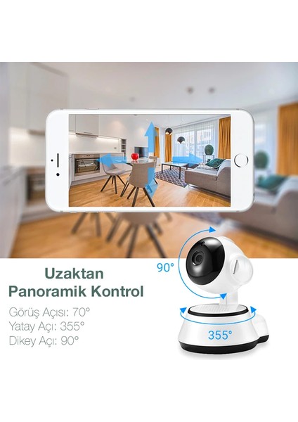 Ally V380 1080P Hd Gece Görüşlü Hareket Sensörlü Wıfı Güvenlik KAMERASI-(1903) modelleri