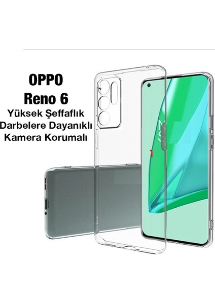 Oppo Reno 6 Kılıf Kamera Korumalı Ultra Ince Şeffaf Silikon KILIF-(1903) fiyatları