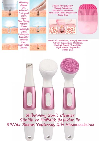 Shibo Wavy Profesyonel Yüz Epilatörü ve Yüz Temizleme FIRÇASI-(1903) indirimleri