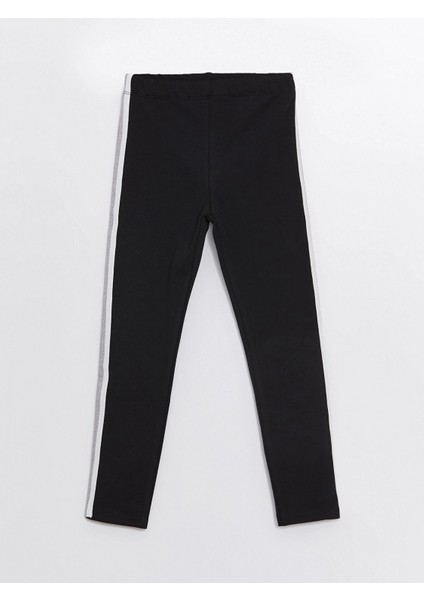 Lcw Kids Siyah Beli Lastikli Basic Kız Çocuk Tayt