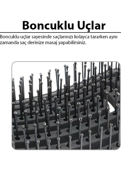 Ezere Büyük Kavisli Yumuşak Saç Açma ve Tarama FIRÇASI-(1903)