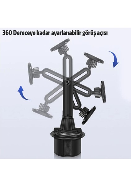Ally 360 Derece Döner Manyetik Araç Içi Telefon Tutucu - Bardak Tutucu Yeri I?ÇIN-(1903) indirimleri