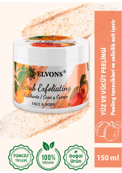 Kayısı Parçacıklı Yüz ve Vücut Peeling Scrub 150ml