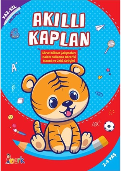 Akıllı Kaplan - Yaz-Sil-Kalemli