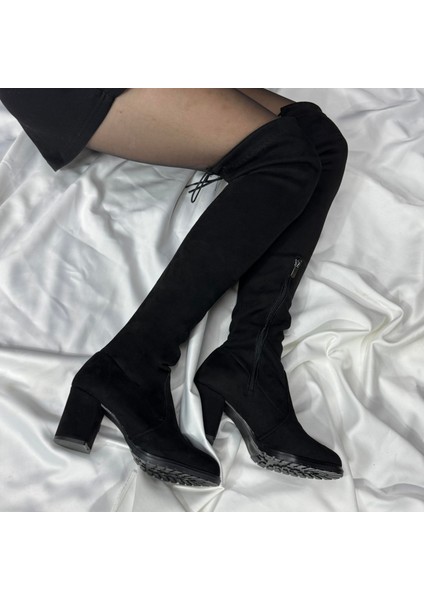 Siyah Süet Uzun Boy Çizme M4500 modelleri