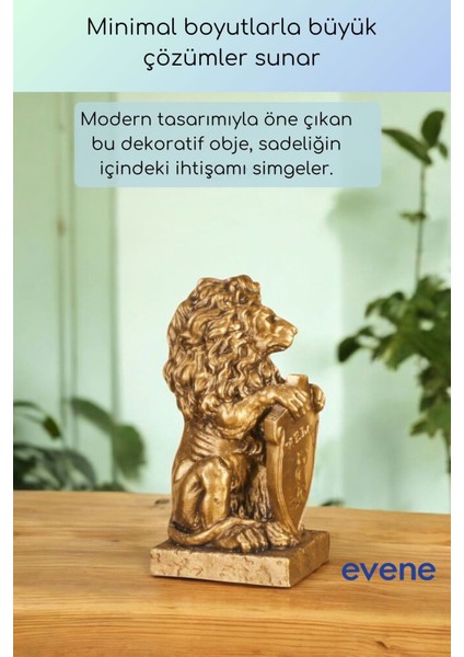 Dekoratif Obje Biblo Ev Dekorasyon Heykel Salon Masa Üstü Süs Eşyası Aslan Siyah Model 54 fırsatları