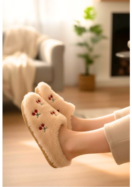 Kadın Günlük Terlik Peluş Içi Yünlü Kürklü Terlik Misafir Çeyiz Bohça Gelin Ev Terliği modelleri