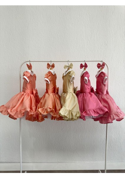 Şeker Pembe Tafta Elbise modelleri