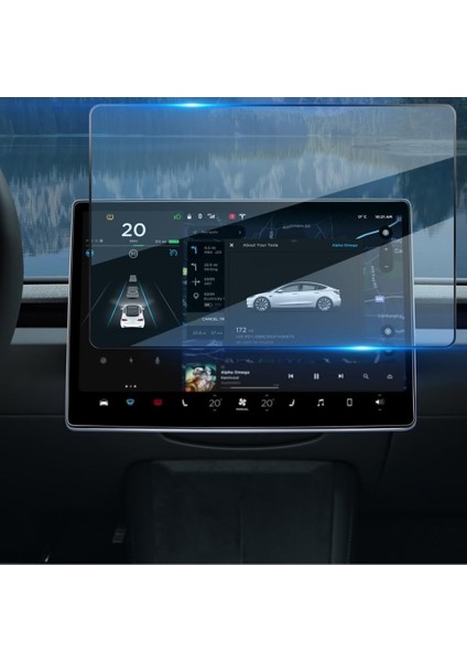 Tesla Y Juniper 2025 Uyumlu Multimedya 9h Nano Ekran Koruyucu