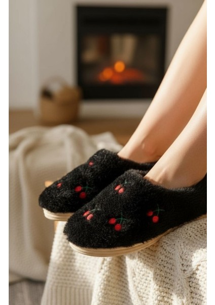 Kadın Günlük Terlik Peluş Içi Yünlü Kürklü Terlik Misafir Çeyiz Bohça Gelin Ev Terliği fiyatları
