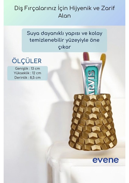 Diş Fırçalığı Diş Fırçalık Diş Fırçası Standı Diş Fırçası Tutucu Altın Eskitme Renk Model 84 modelleri