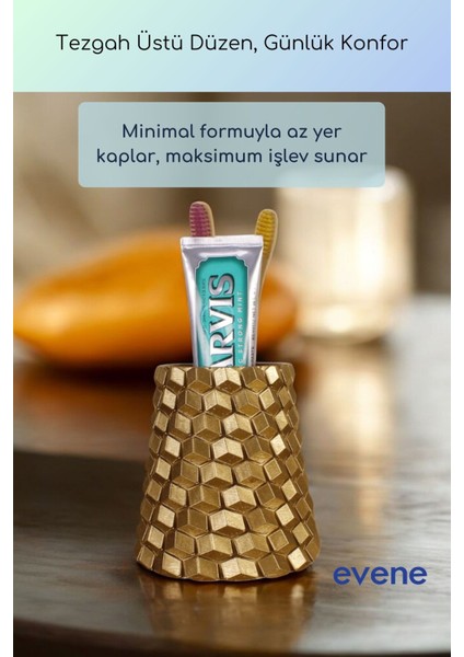 Diş Fırçalığı Diş Fırçalık Diş Fırçası Standı Diş Fırçası Tutucu Altın Eskitme Renk Model 84 fırsatları