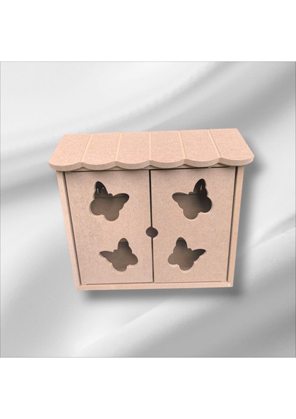 Ahşap Boyanabilir Iki Kapaklı Dekoratif Anahtarlık modelleri