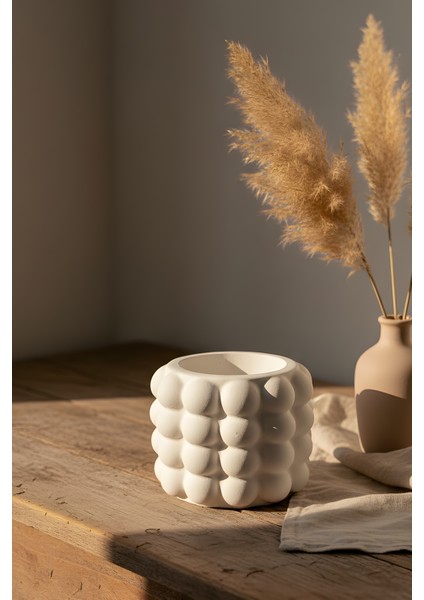 Beton Dekoratif Obje Biblo Bohem Iskandinav Vazo – Modern Tasarım 12 x 12 fırsatları